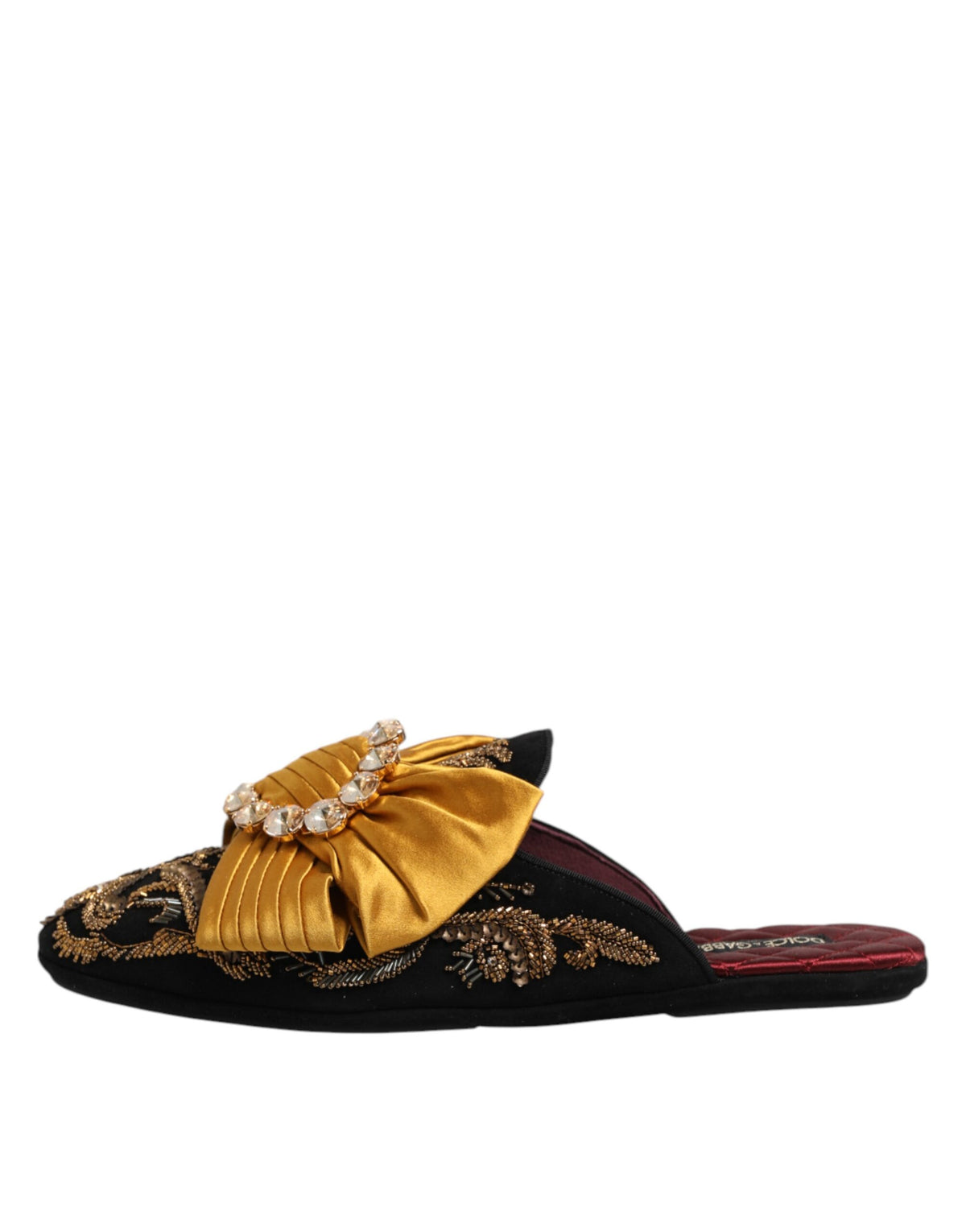 Dolce & Gabbana Multicolor Embellished Flat Sandals Shoes