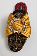 Dolce & Gabbana Multicolor Embellished Flat Sandals Shoes