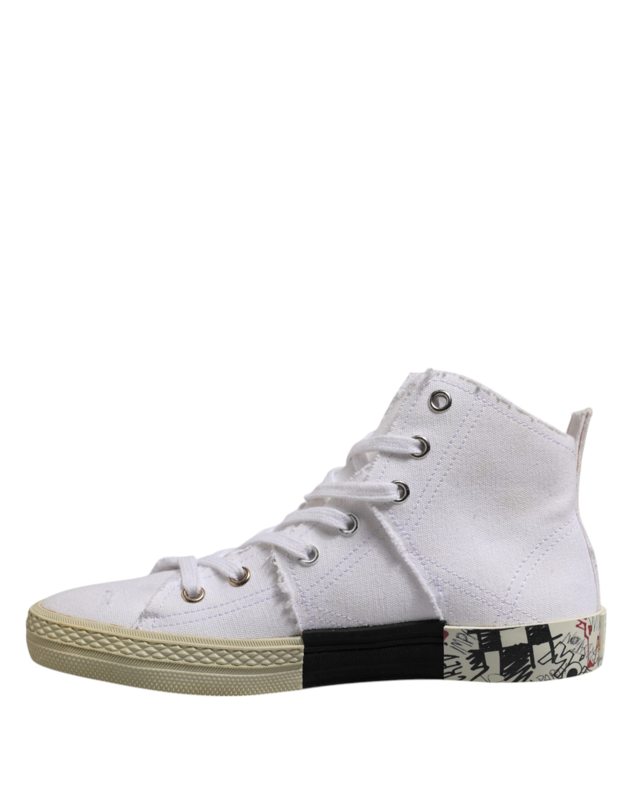 Maison Margiela White Lace Up Mid Top Women Sneakers Shoes - Zeiniez