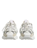 Dolce & Gabbana White Gray Low Top Space Sneakers Shoes - Zeiniez