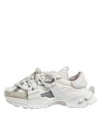 Dolce & Gabbana White Gray Low Top Space Sneakers Shoes - Zeiniez