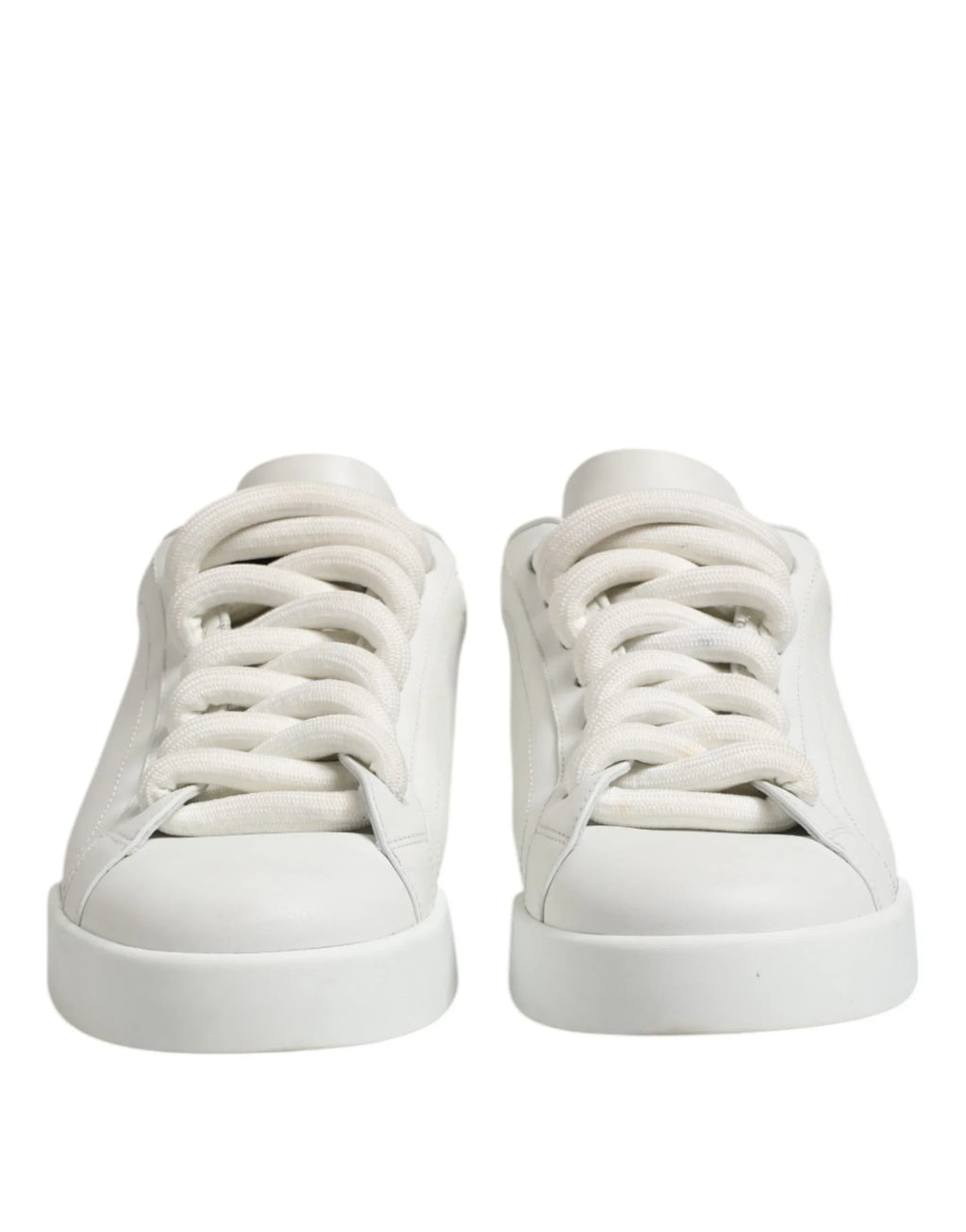 Dolce & Gabbana White Logo Lace Up Low Top Men Sneakers Shoes - Zeiniez