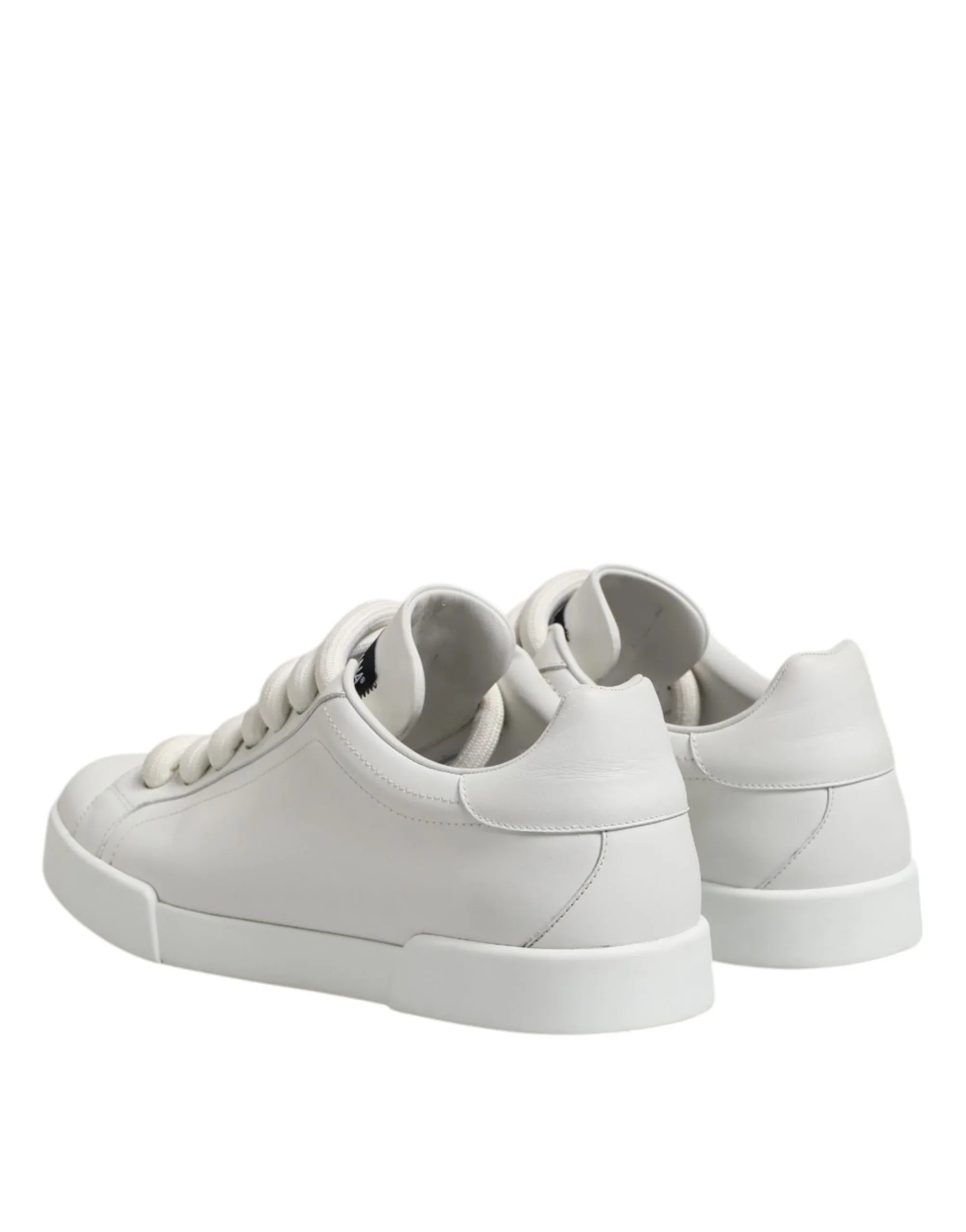 Dolce & Gabbana White Logo Lace Up Low Top Men Sneakers Shoes - Zeiniez