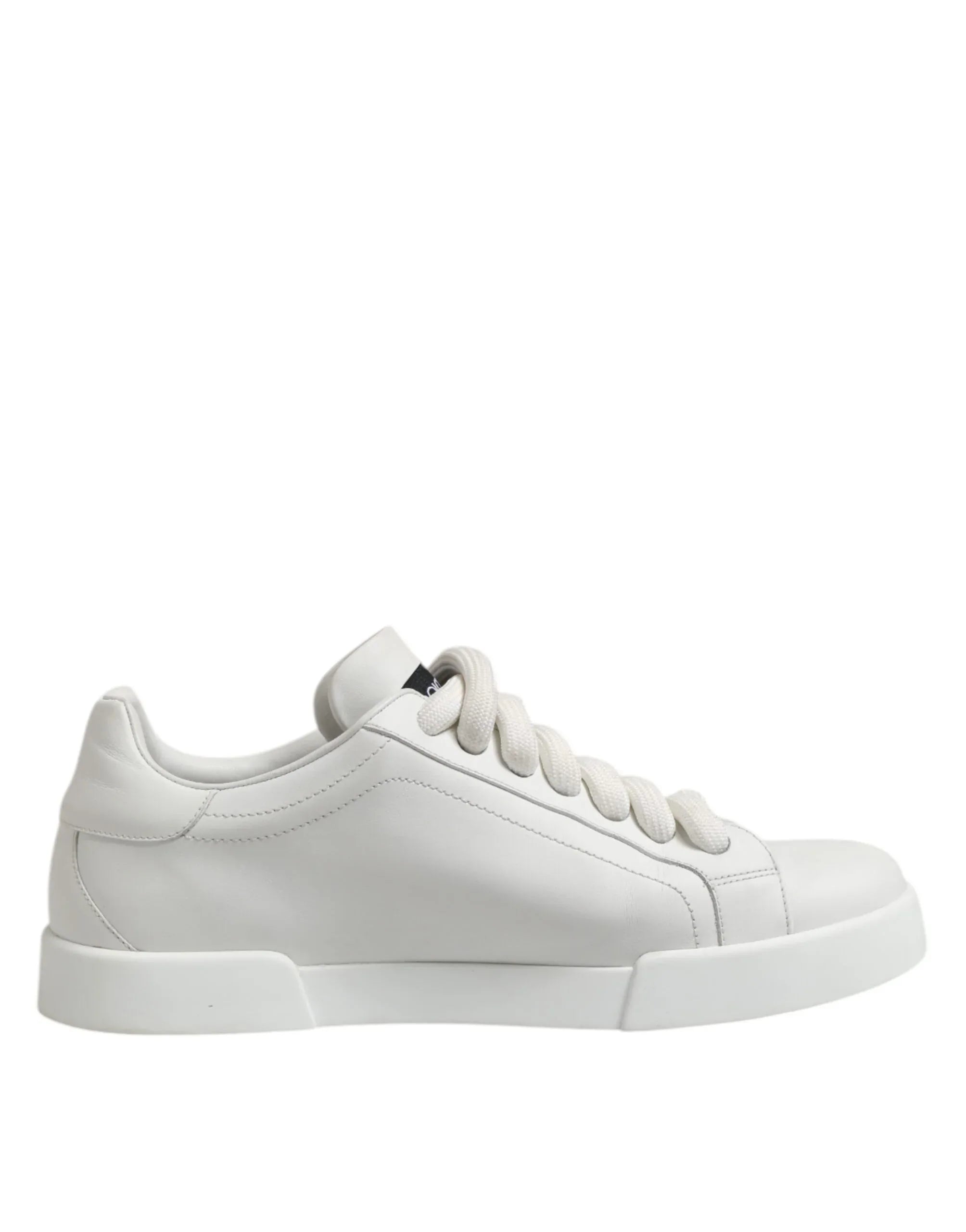 Dolce & Gabbana White Logo Lace Up Low Top Men Sneakers Shoes - Zeiniez