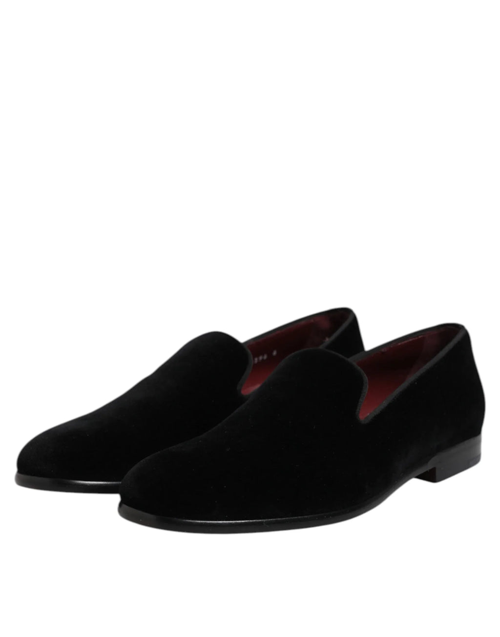 Dolce & Gabbana Black Velvet Slip On Loafers Formal Shoes - Zeiniez