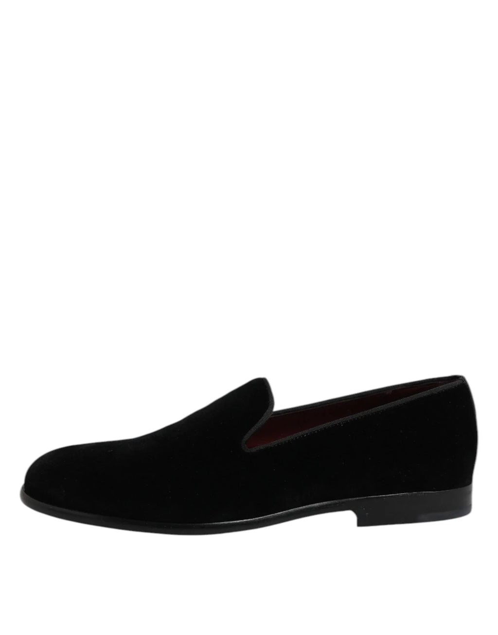 Dolce & Gabbana Black Velvet Slip On Loafers Formal Shoes - Zeiniez