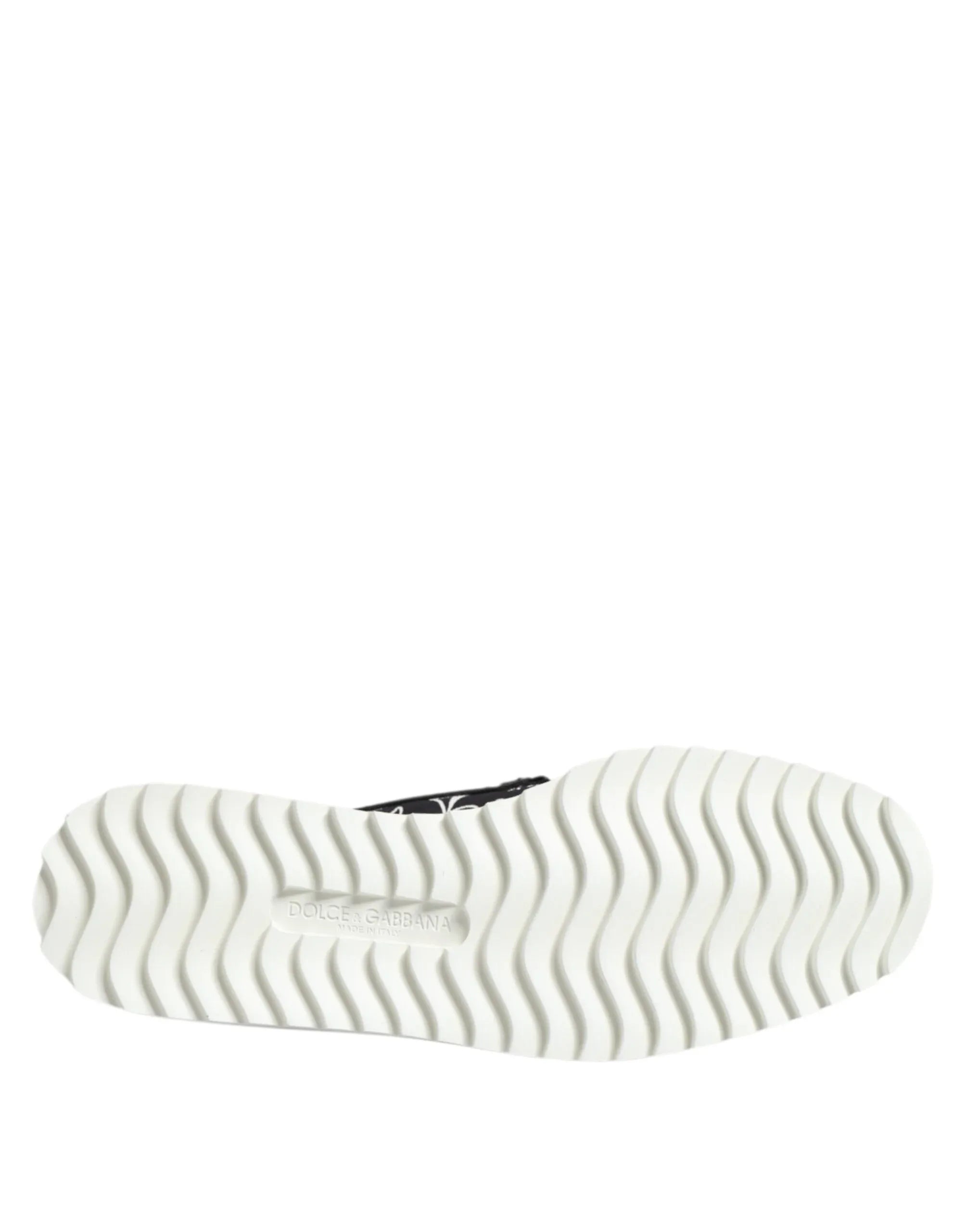 Dolce & Gabbana Black Slip On Printed Men Loafers Shoes - Zeiniez