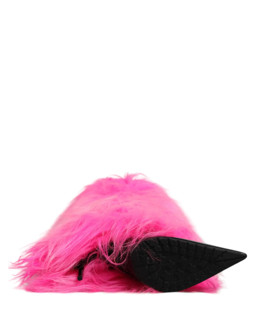 Dolce & Gabbana Pink Faux Fur Leather High Heels Boots Shoes - Zeiniez