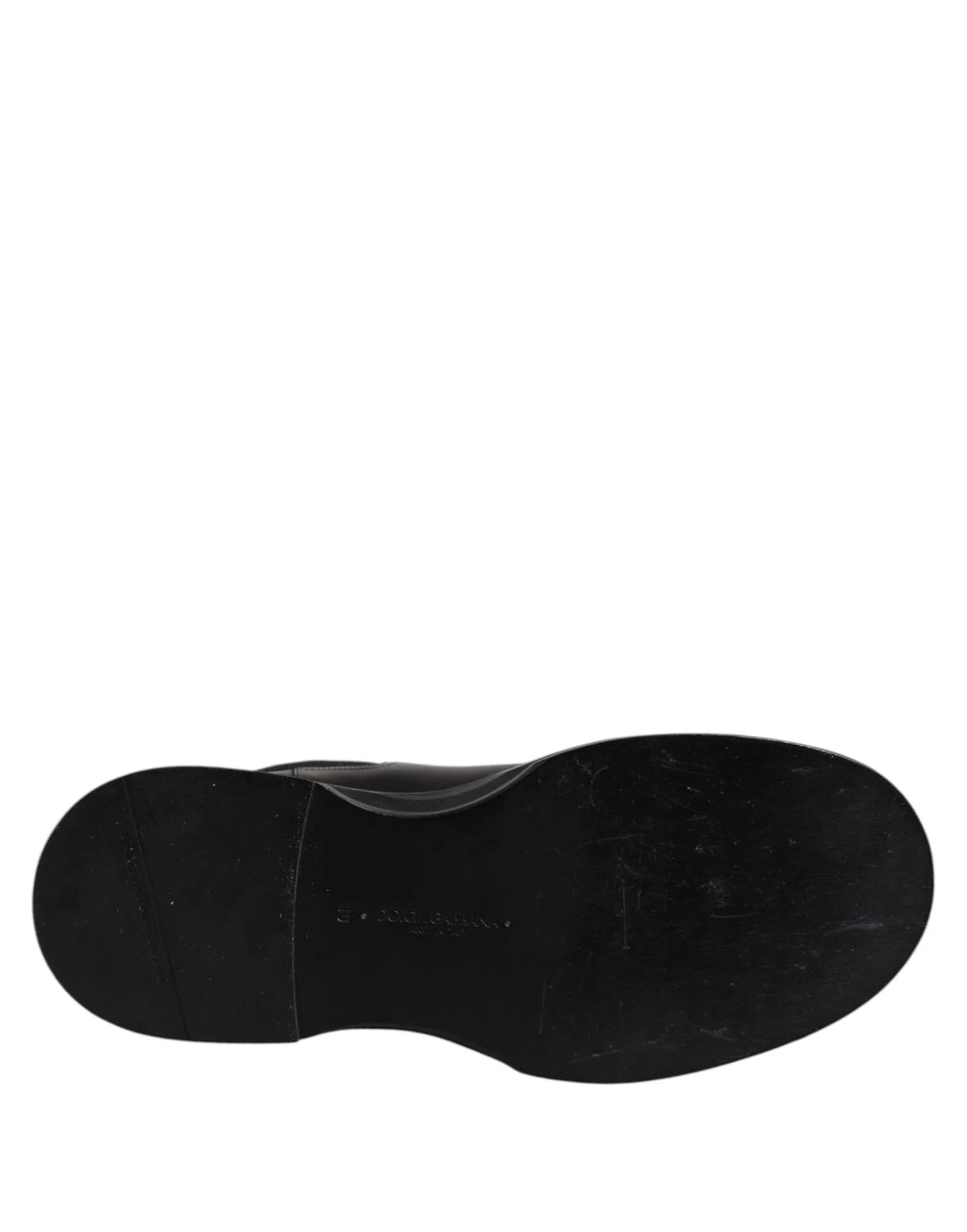 Dolce & Gabbana Black Leather Mid Calf Boots Flats Shoes - Zeiniez