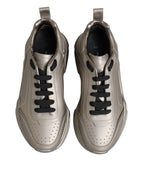 Dolce & Gabbana Silver DAYMASTER Leather Men Sneakers Shoes - Zeiniez