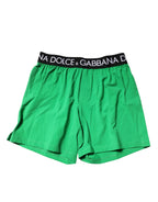Dolce & Gabbana Green Cotton Regular Boxer Shorts Underwear - Zeiniez