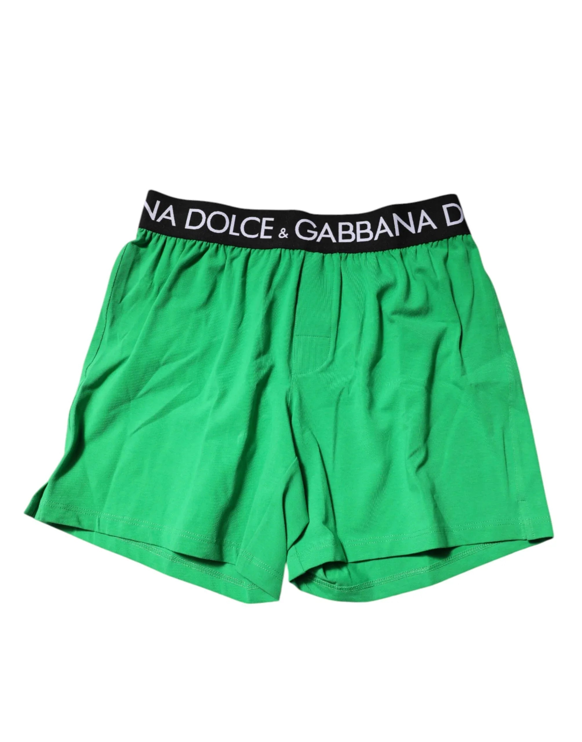 Dolce & Gabbana Green Cotton Regular Boxer Shorts Underwear - Zeiniez