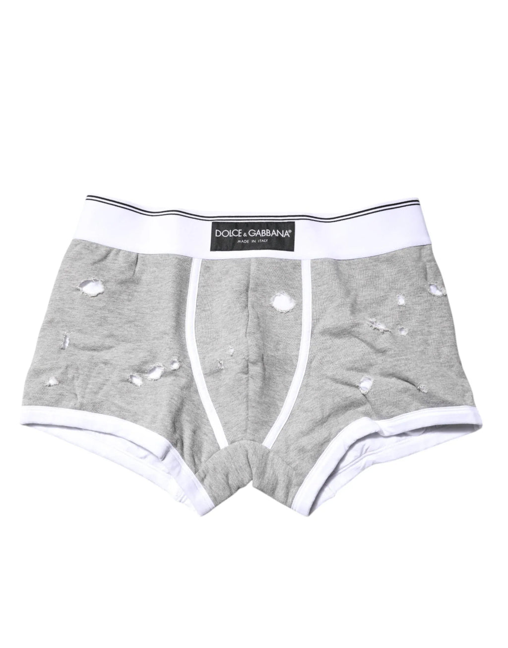 Dolce & Gabbana Gray Cotton Stretch Regular Boxer Underwear - Zeiniez