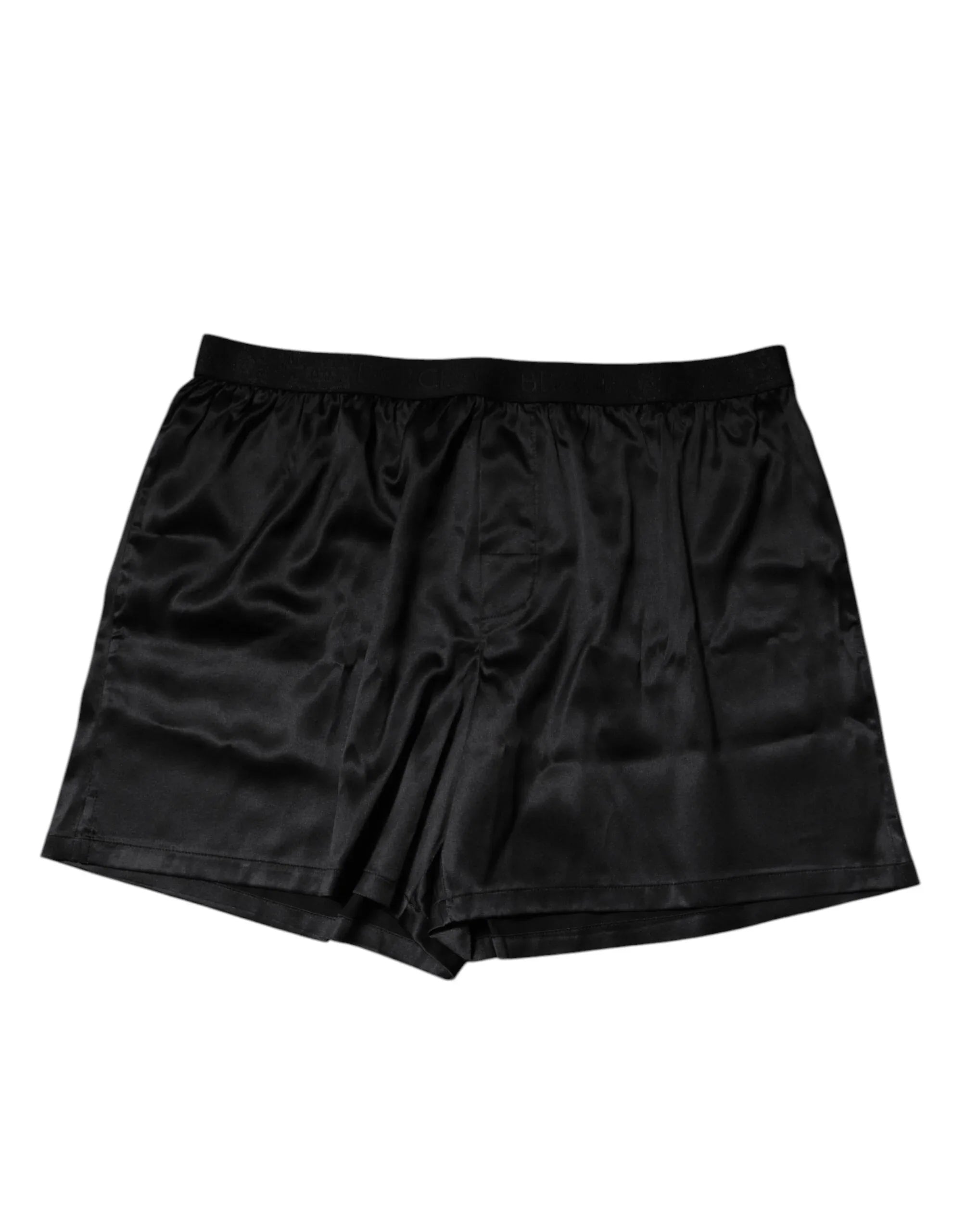 Dolce & Gabbana Black Silk Regular Men Boxer Shorts Underwear - Zeiniez