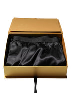 Dolce & Gabbana Black Silk Regular Men Boxer Shorts Underwear - Zeiniez