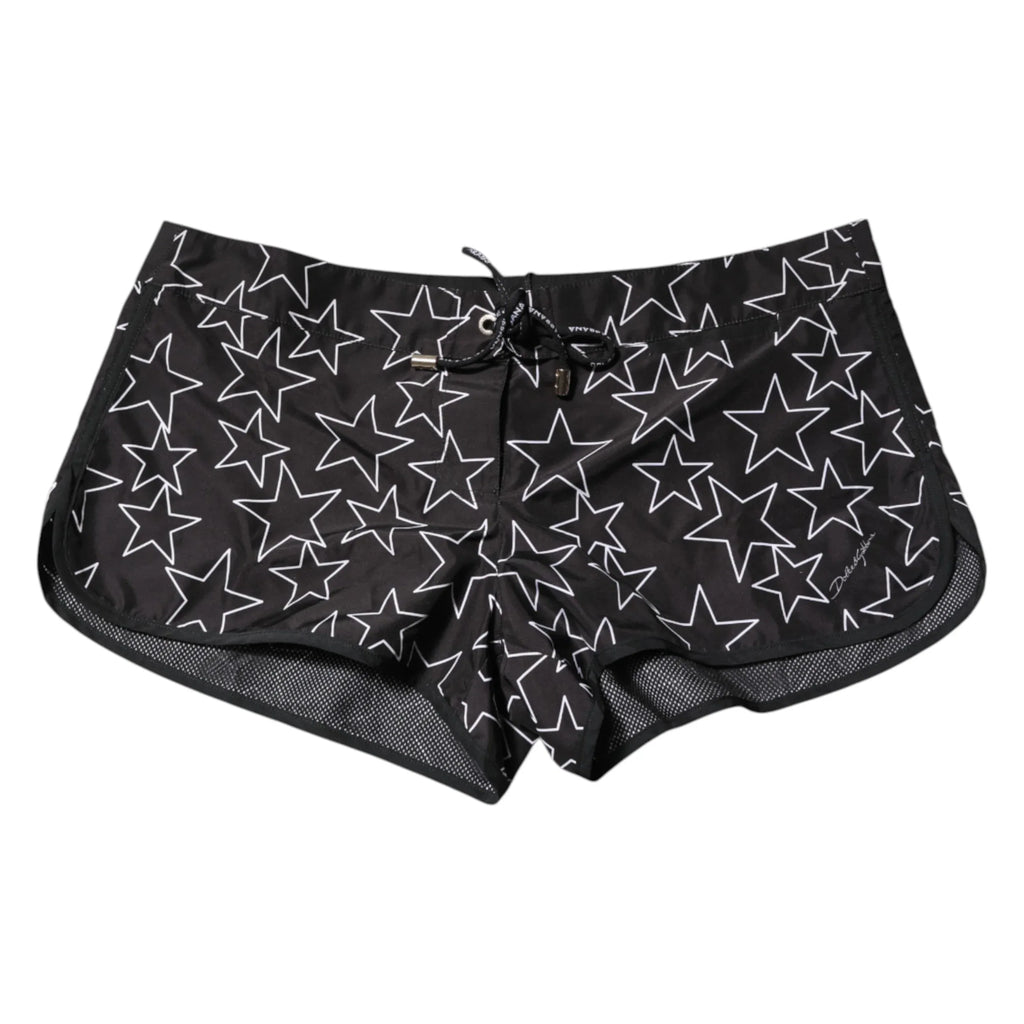Dolce & Gabbana Black Star Print Beachwear Shorts Swimwear - Zeiniez