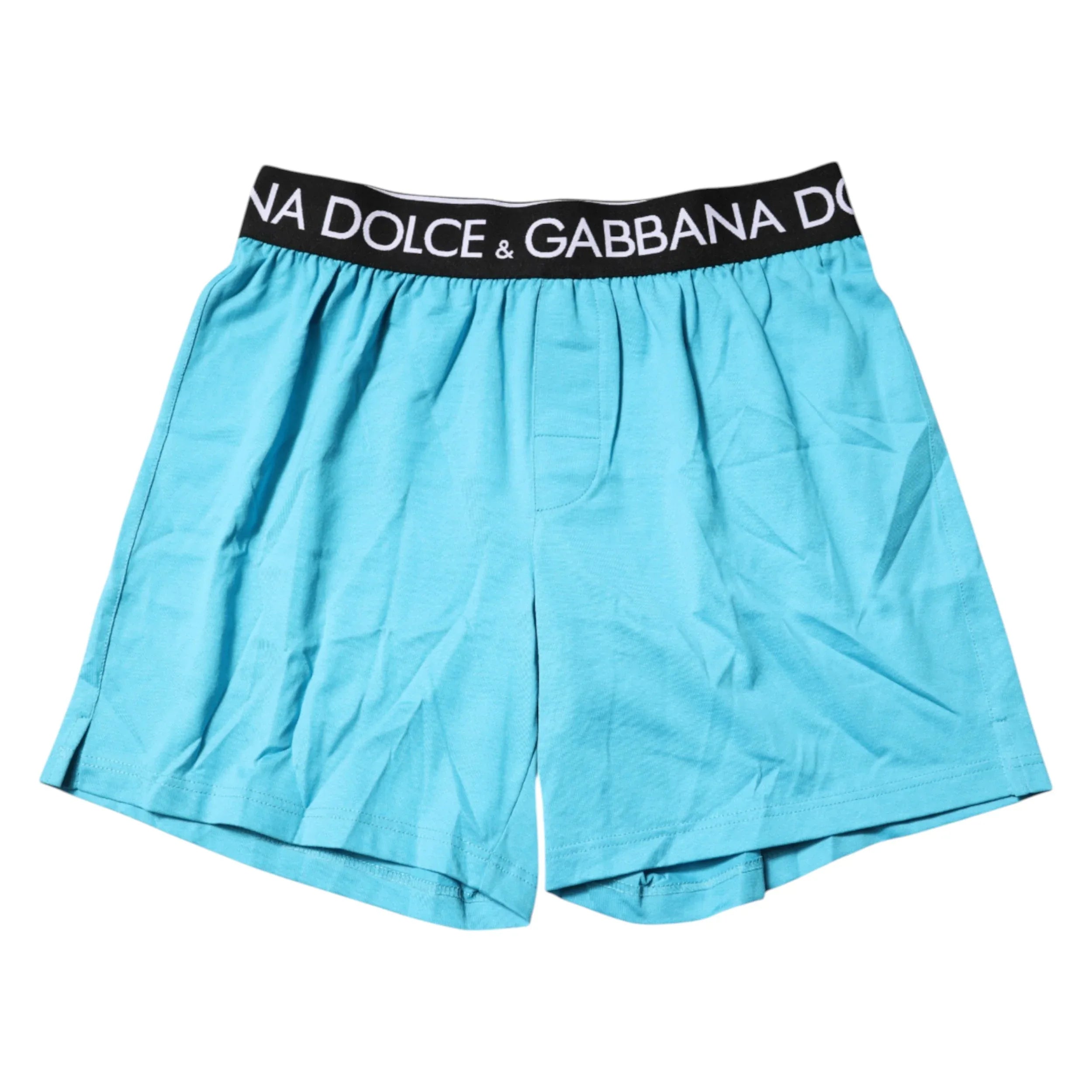 Dolce & Gabbana Blue Logo Waist Regular Boxer Shorts Underwear - Zeiniez