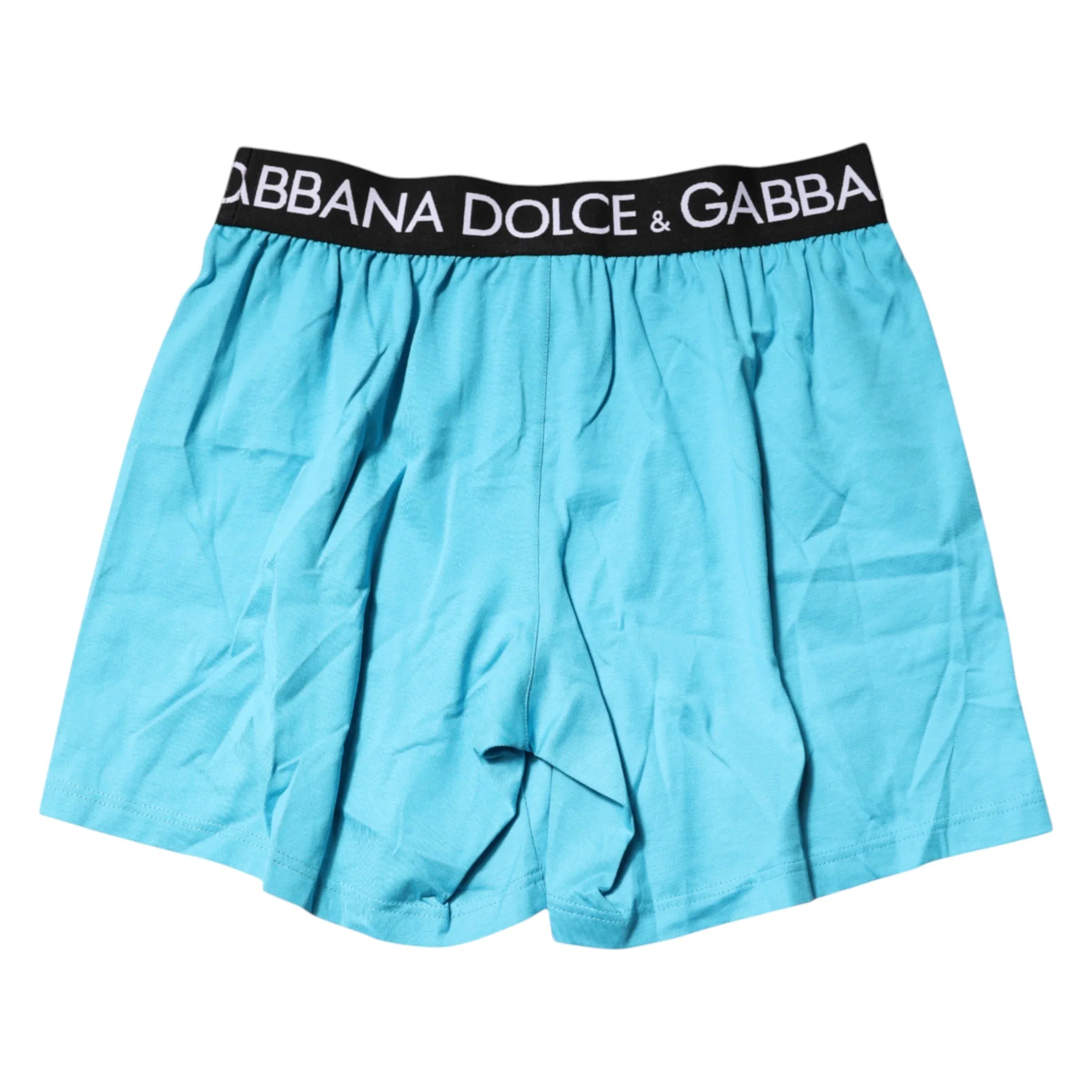 Dolce & Gabbana Blue Logo Waist Regular Boxer Shorts Underwear - Zeiniez