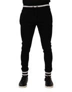 Dolce & Gabbana Black Cotton Men Jogger Sweatpants Pants - Zeiniez