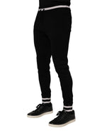 Dolce & Gabbana Black Cotton Men Jogger Sweatpants Pants - Zeiniez