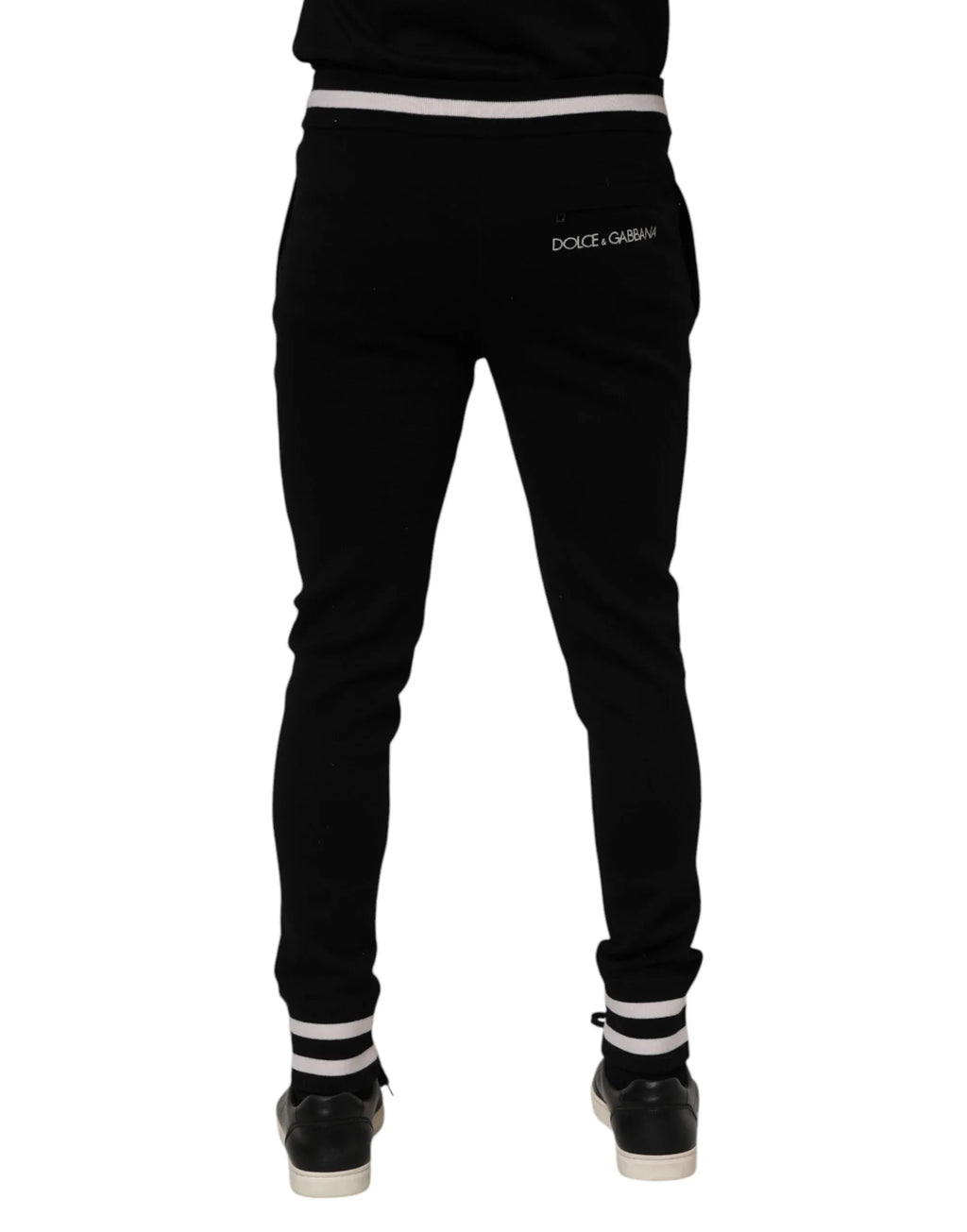 Dolce & Gabbana Black Cotton Men Jogger Sweatpants Pants - Zeiniez