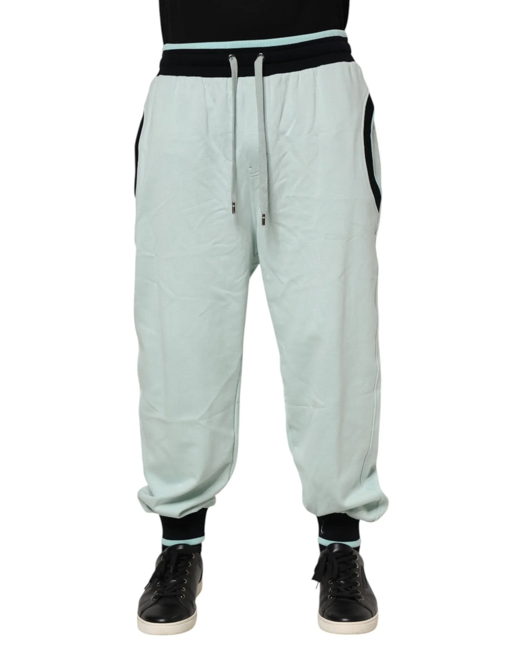 Dolce & Gabbana Light Green Cotton Men Jogger Sweatpants Pants - Zeiniez
