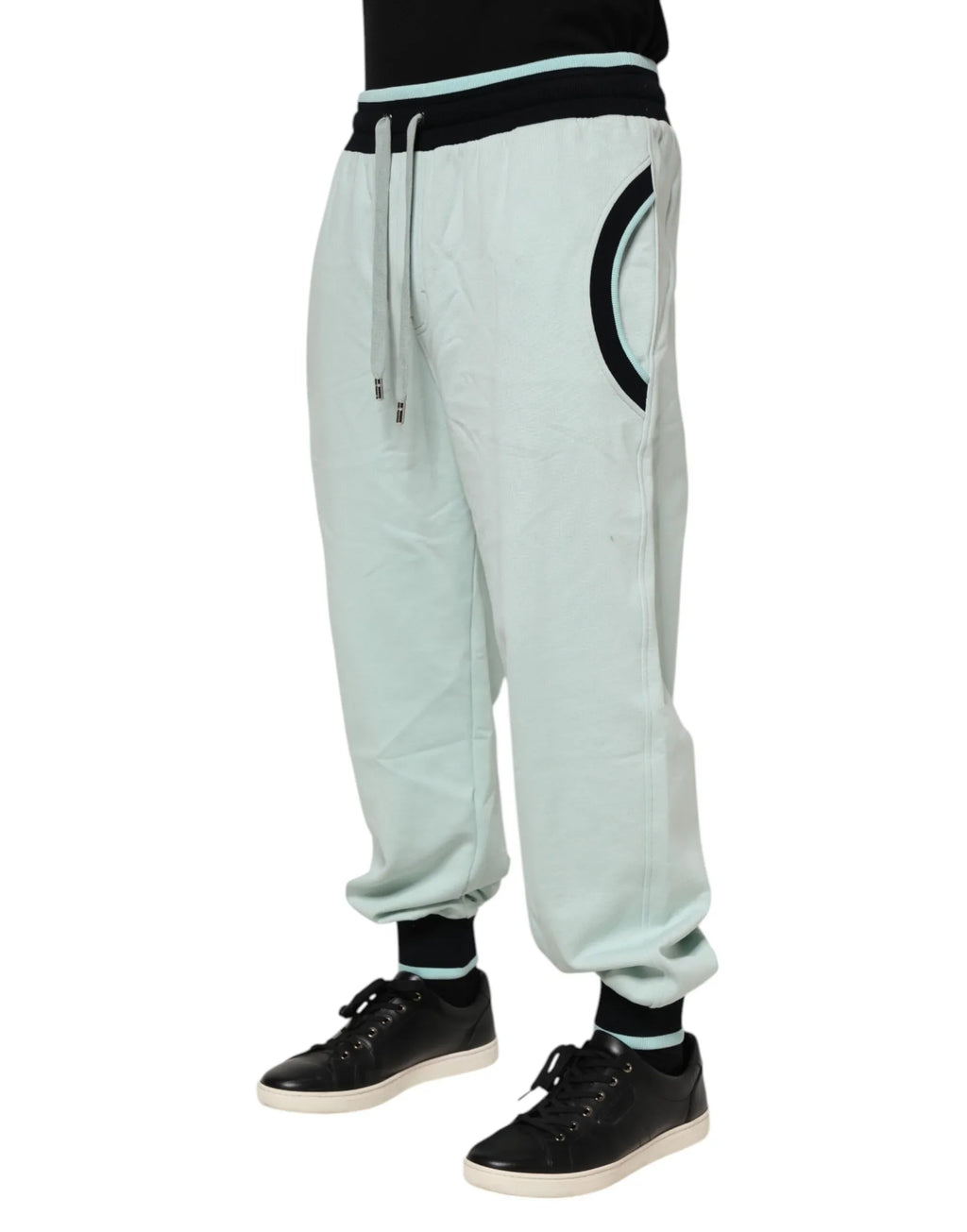 Dolce & Gabbana Light Green Cotton Men Jogger Sweatpants Pants - Zeiniez