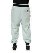 Dolce & Gabbana Light Green Cotton Men Jogger Sweatpants Pants - Zeiniez