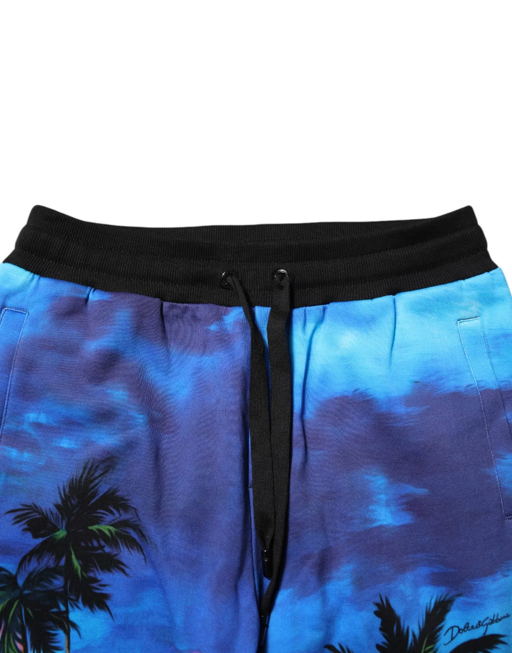 Dolce & Gabbana Blue Hawaiian Print Jogger Sweatpants Pants - Zeiniez