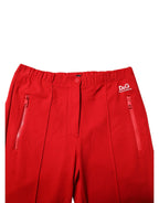 Dolce & Gabbana Red Viscose Logo Jogger Men Sweatpants Pants - Zeiniez