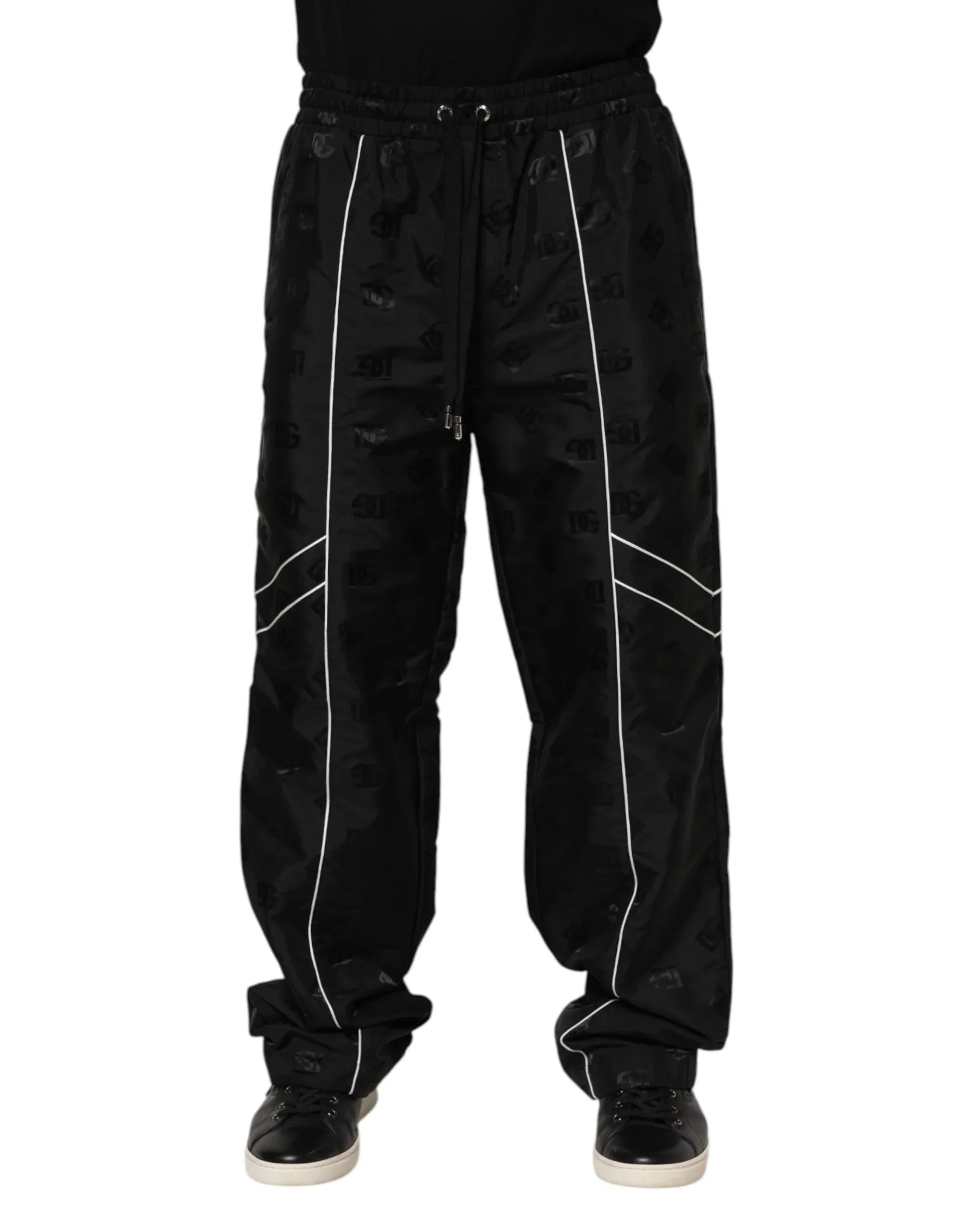 Dolce & Gabbana Black Cotton Straight Jogger Sweatpants Pants - Zeiniez