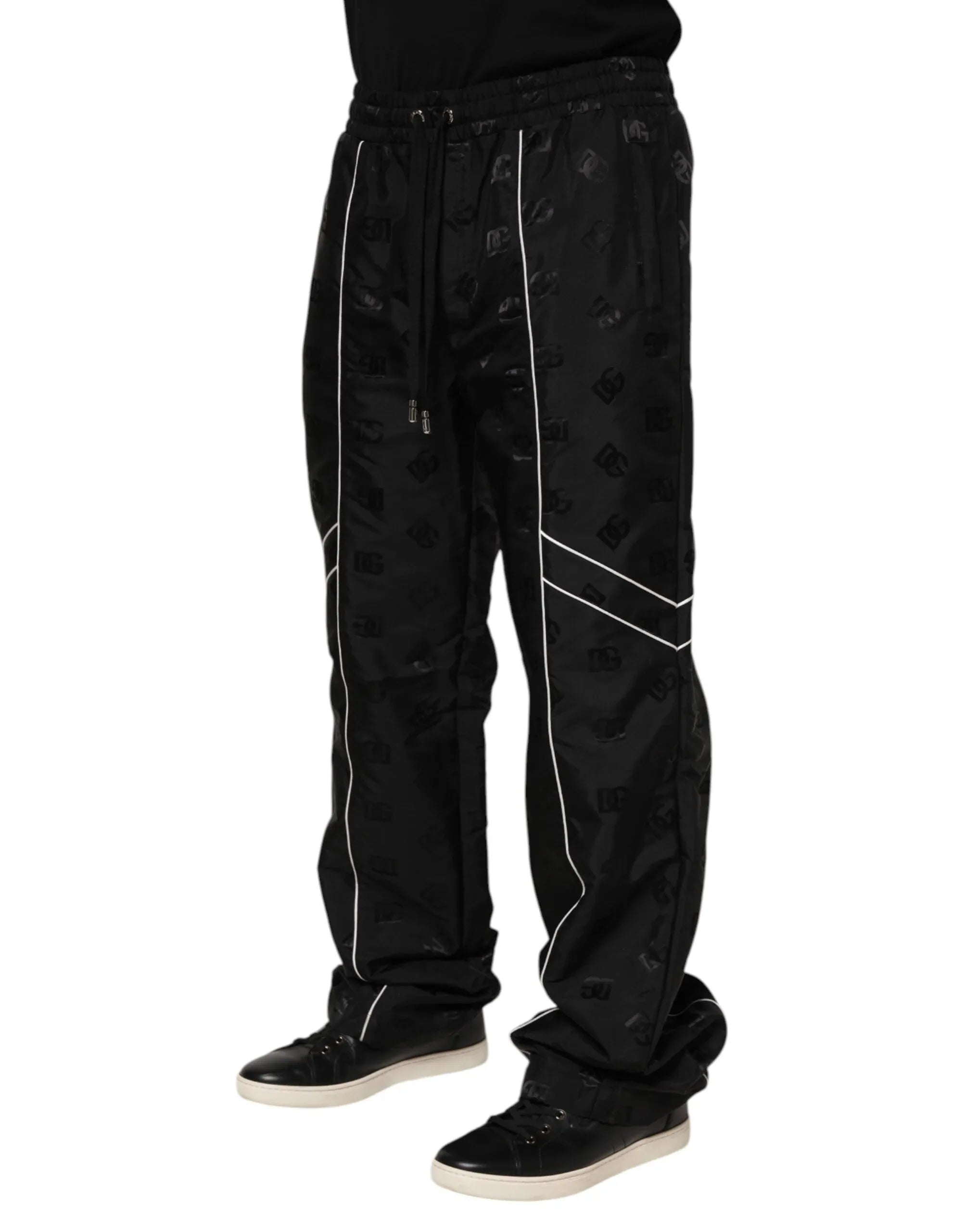Dolce & Gabbana Black Cotton Straight Jogger Sweatpants Pants - Zeiniez