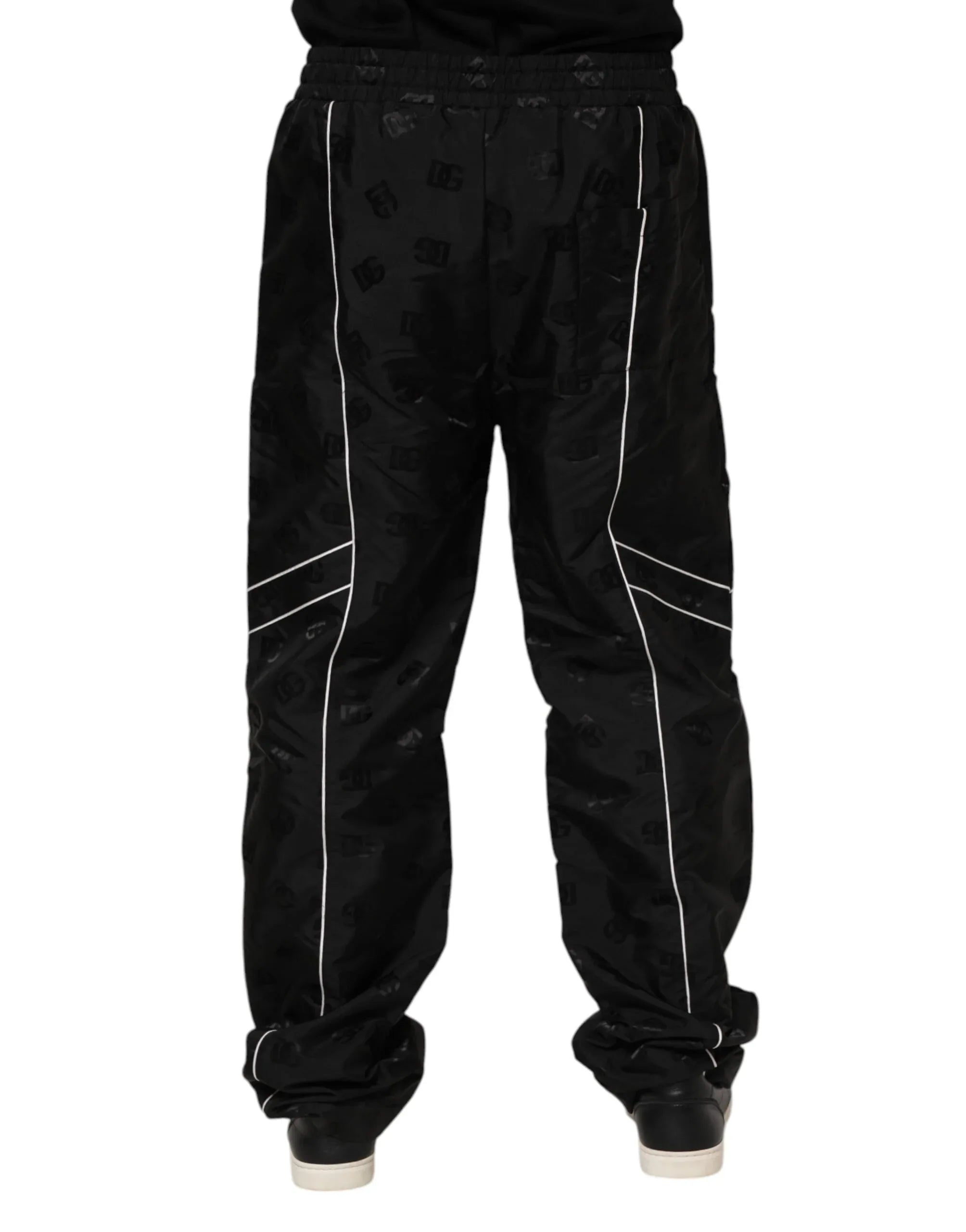 Dolce & Gabbana Black Cotton Straight Jogger Sweatpants Pants - Zeiniez