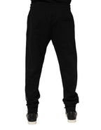Dolce & Gabbana Black Cotton Men Jogger Sweatpants Pants - Zeiniez
