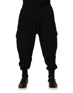 Dolce & Gabbana Black Cotton Logo Jogger Sweatpants Pants - Zeiniez