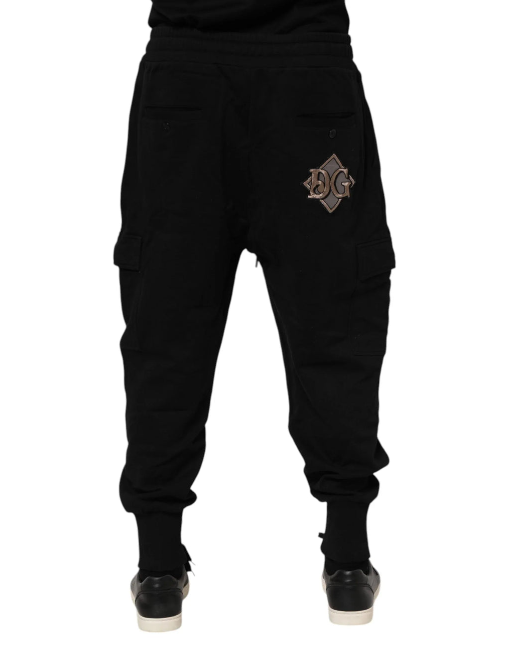 Dolce & Gabbana Black Cotton Logo Jogger Sweatpants Pants - Zeiniez