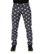Dolce & Gabbana Dark Gray Logo Cotton Skinny Slim Denim Jeans - Zeiniez