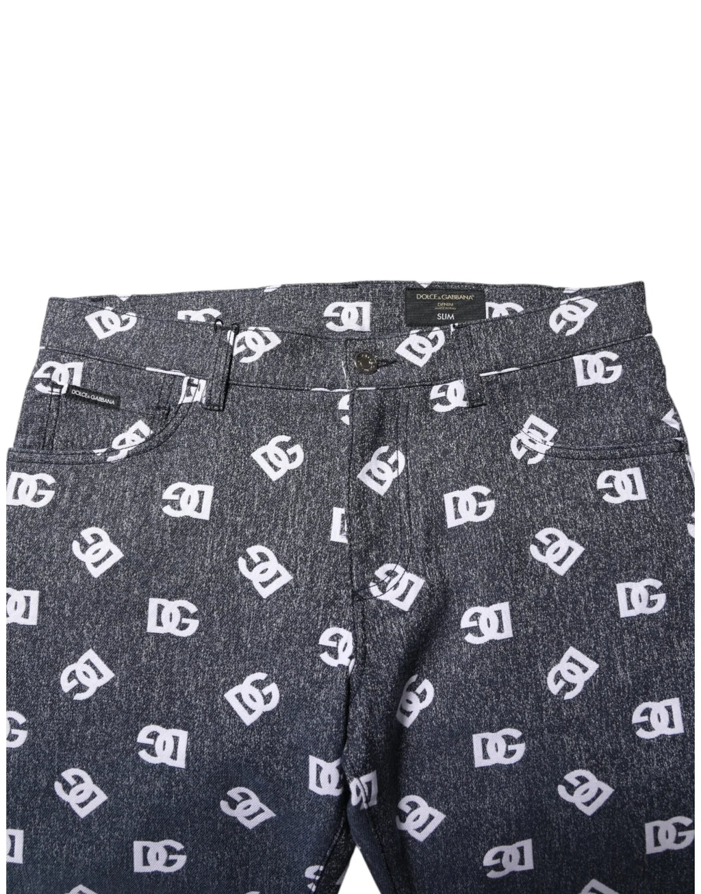 Dolce & Gabbana Dark Gray Logo Cotton Skinny Slim Denim Jeans - Zeiniez
