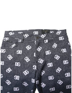 Dolce & Gabbana Dark Gray Logo Cotton Skinny Slim Denim Jeans - Zeiniez