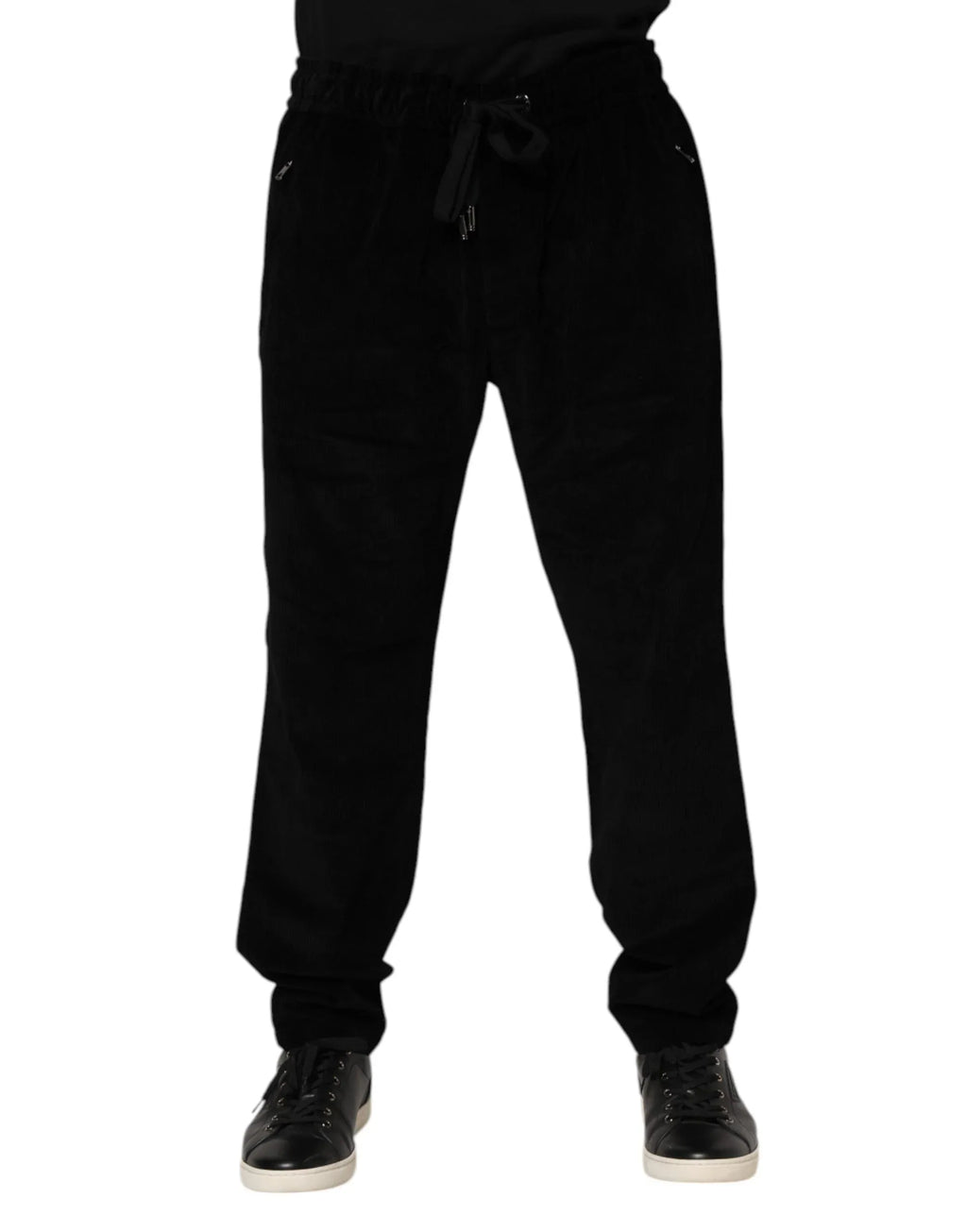 Dolce & Gabbana Black Cotton Men Jogger Sweatpants Pants - Zeiniez