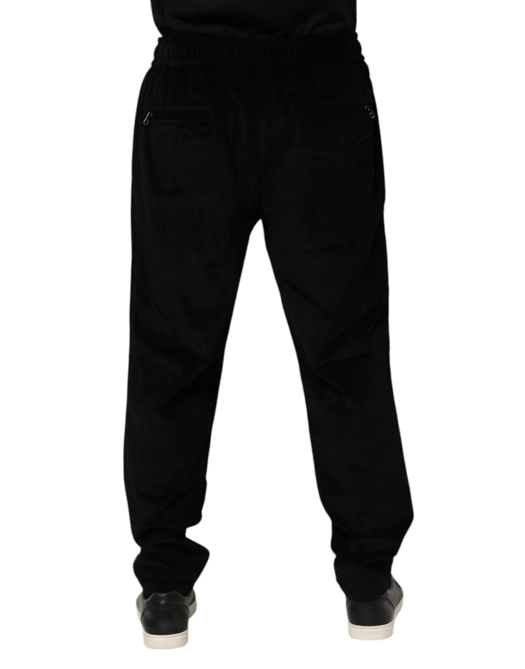 Dolce & Gabbana Black Cotton Men Jogger Sweatpants Pants - Zeiniez