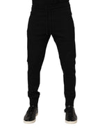 Dolce & Gabbana Black Cotton Men Jogger Sweatpants Pants - Zeiniez