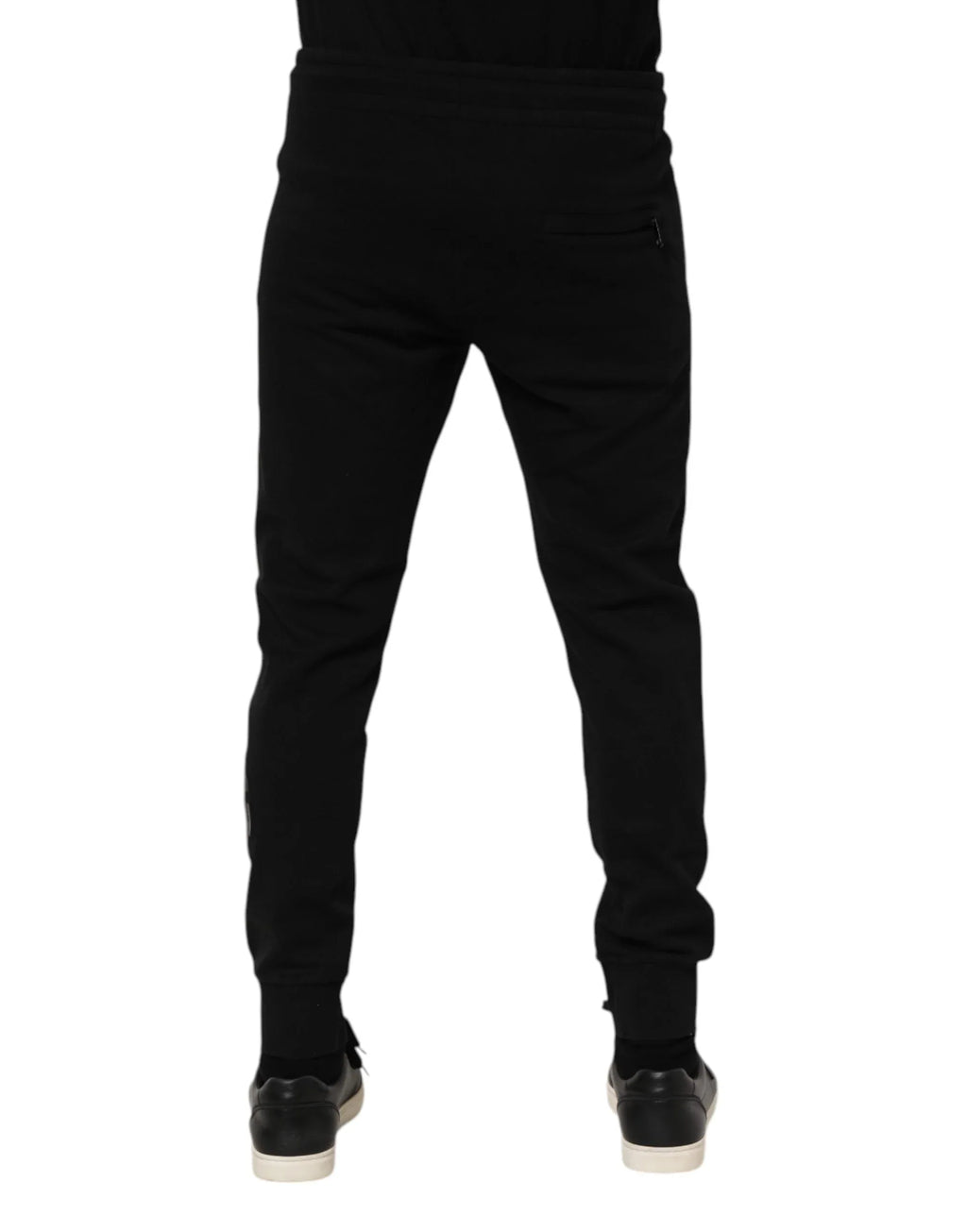 Dolce & Gabbana Black Cotton Men Jogger Sweatpants Pants - Zeiniez