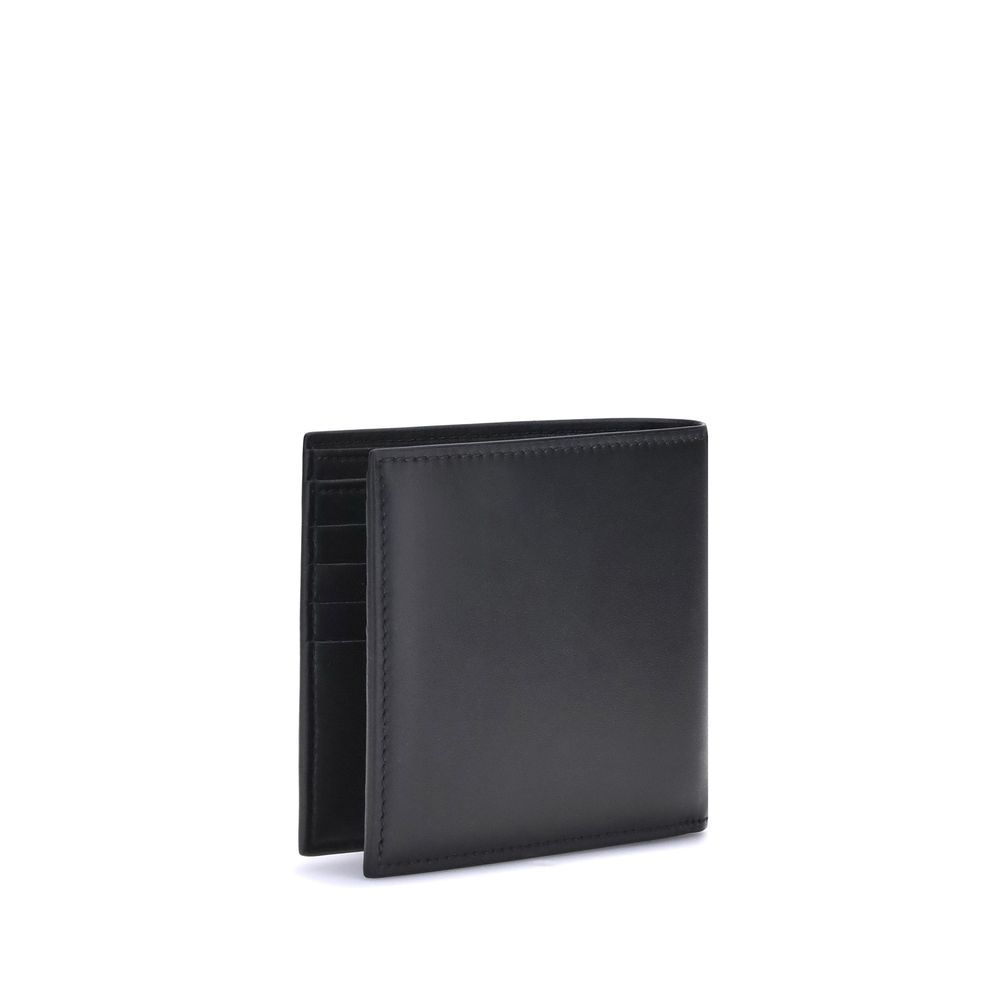 Alexander McQueen Black Calf Leather Bos Taurus Wallet - Zeiniez