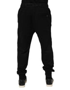 Dolce & Gabbana Black Cotton Drawstring Jogger Pants - Zeiniez