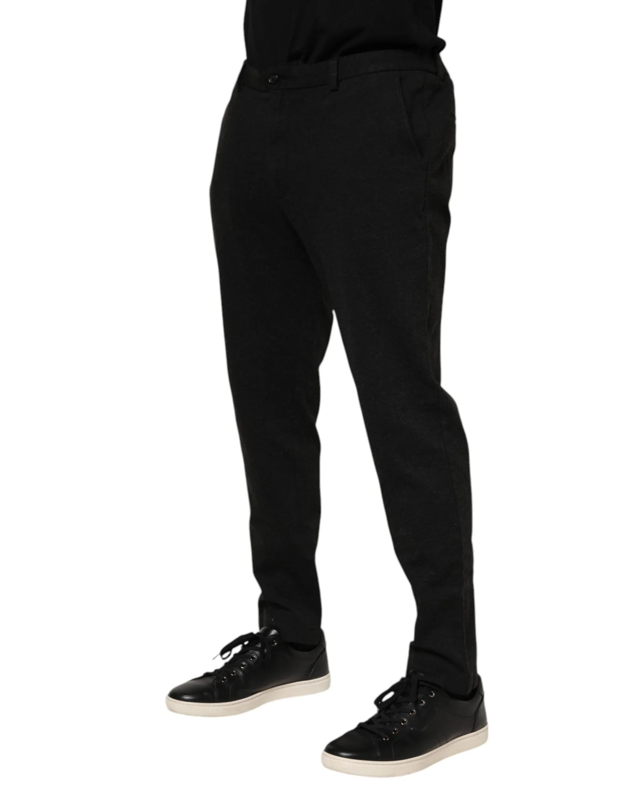 Dolce & Gabbana Dark Gray Viscose Dress Men Pants - Zeiniez