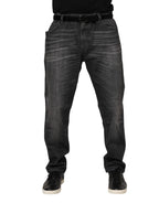 Dolce & Gabbana Gray Washed Cotton Loose Denim Jeans - Zeiniez