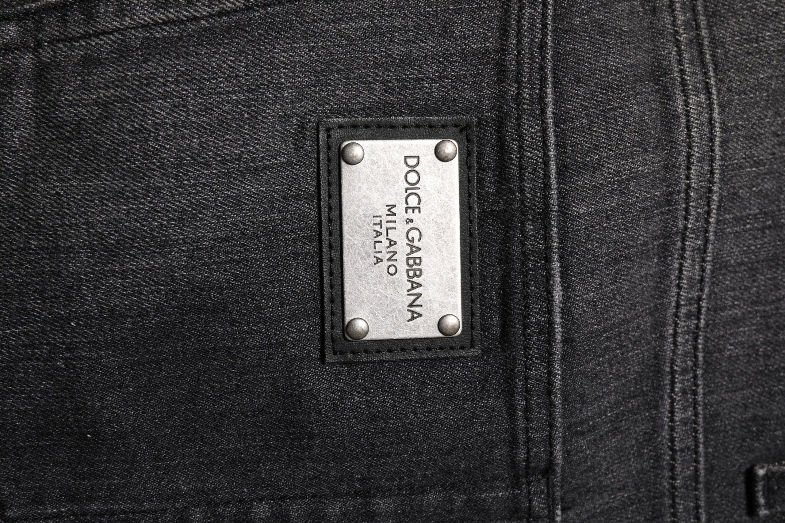 Dolce & Gabbana Gray Washed Cotton Loose Denim Jeans - Zeiniez