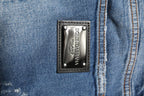 Dolce & Gabbana Blue Washed Cotton Logo Plaque Denim Jeans - Zeiniez