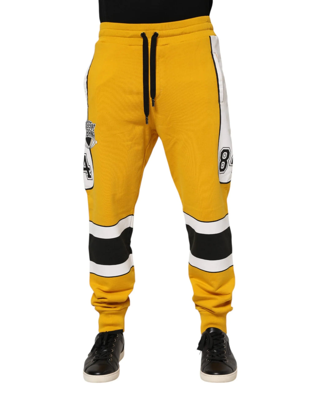 Dolce & Gabbana Yellow Cotton Sweatpants Jogger Pants - Zeiniez
